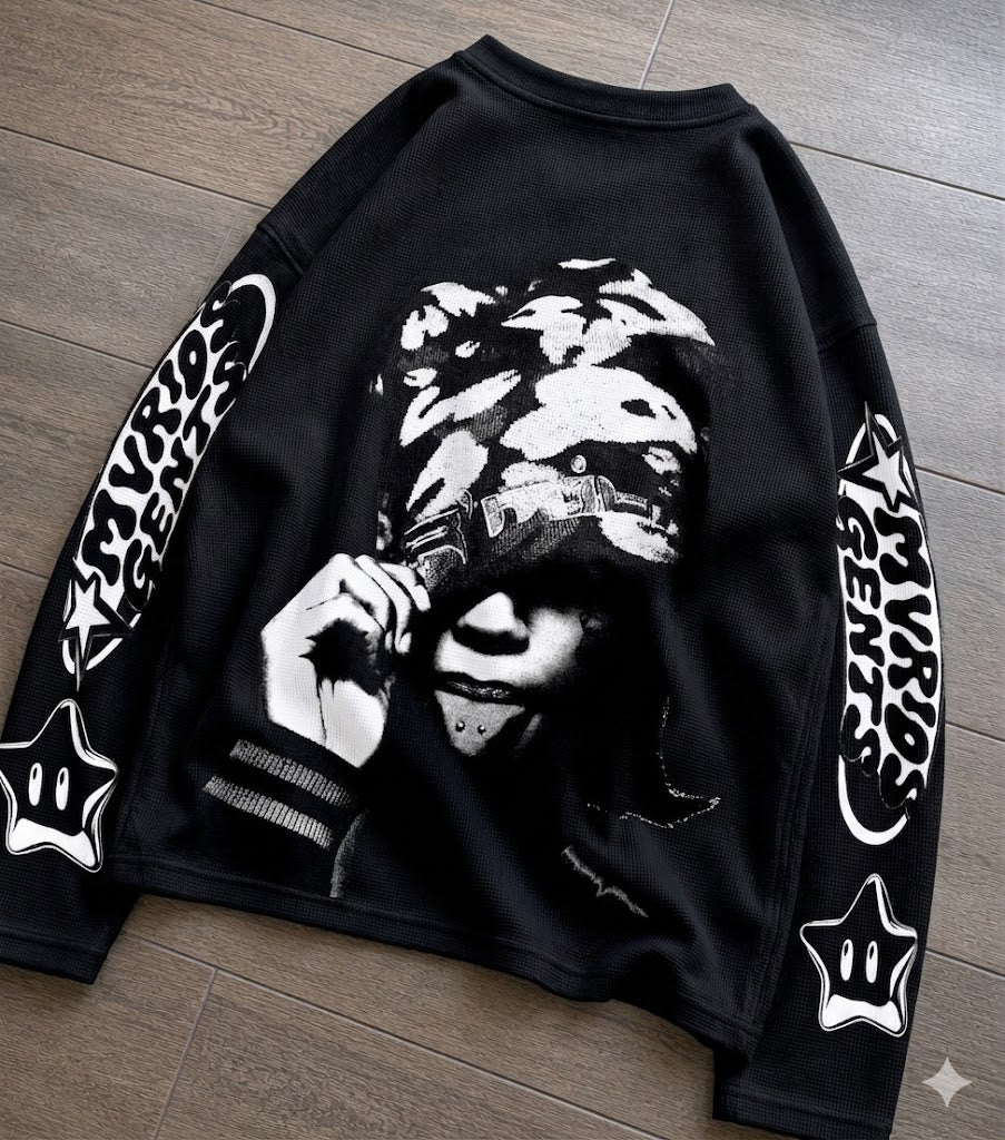 Mvrios's Waffle Thermal Long Sleeve black